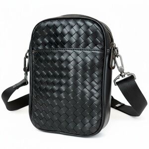 Bottega Veneta Black Leather Men's Bag